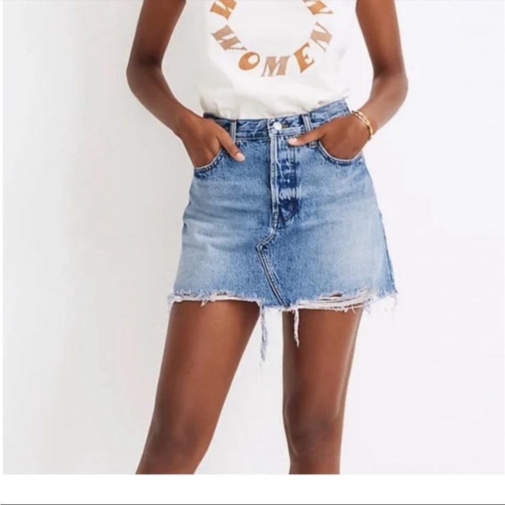Madewell Rigid Denim Mini Skirt